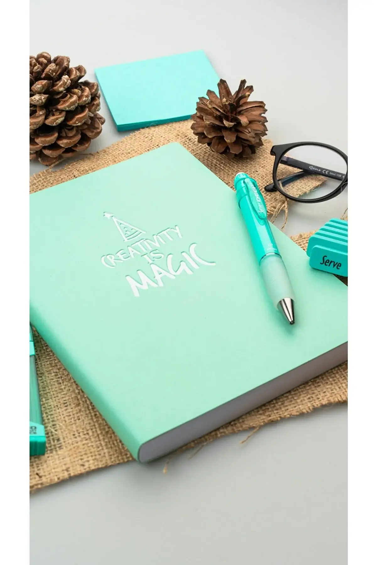 Serve Note 15x21cm 120yp Çizgili Defter Nane Yeşili