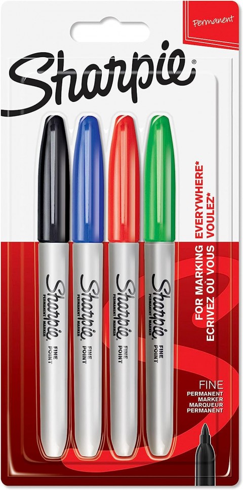 Sharpie Fine 4'lü Yuvarlak Uç Permanent Markör Standart Renkler Set / 169734