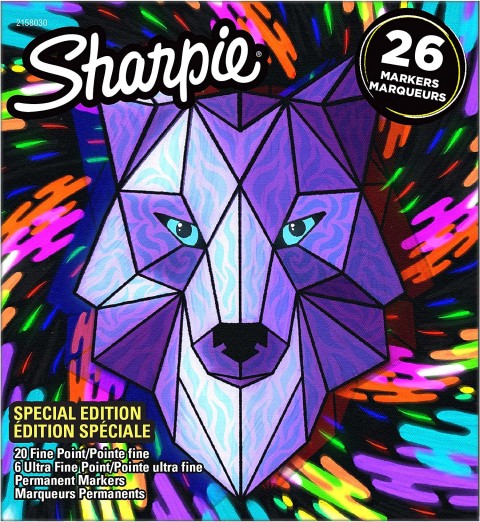 Sharpie Fine Permanent Markör 26'lı Karışık Kutu, Kurt / 2158030