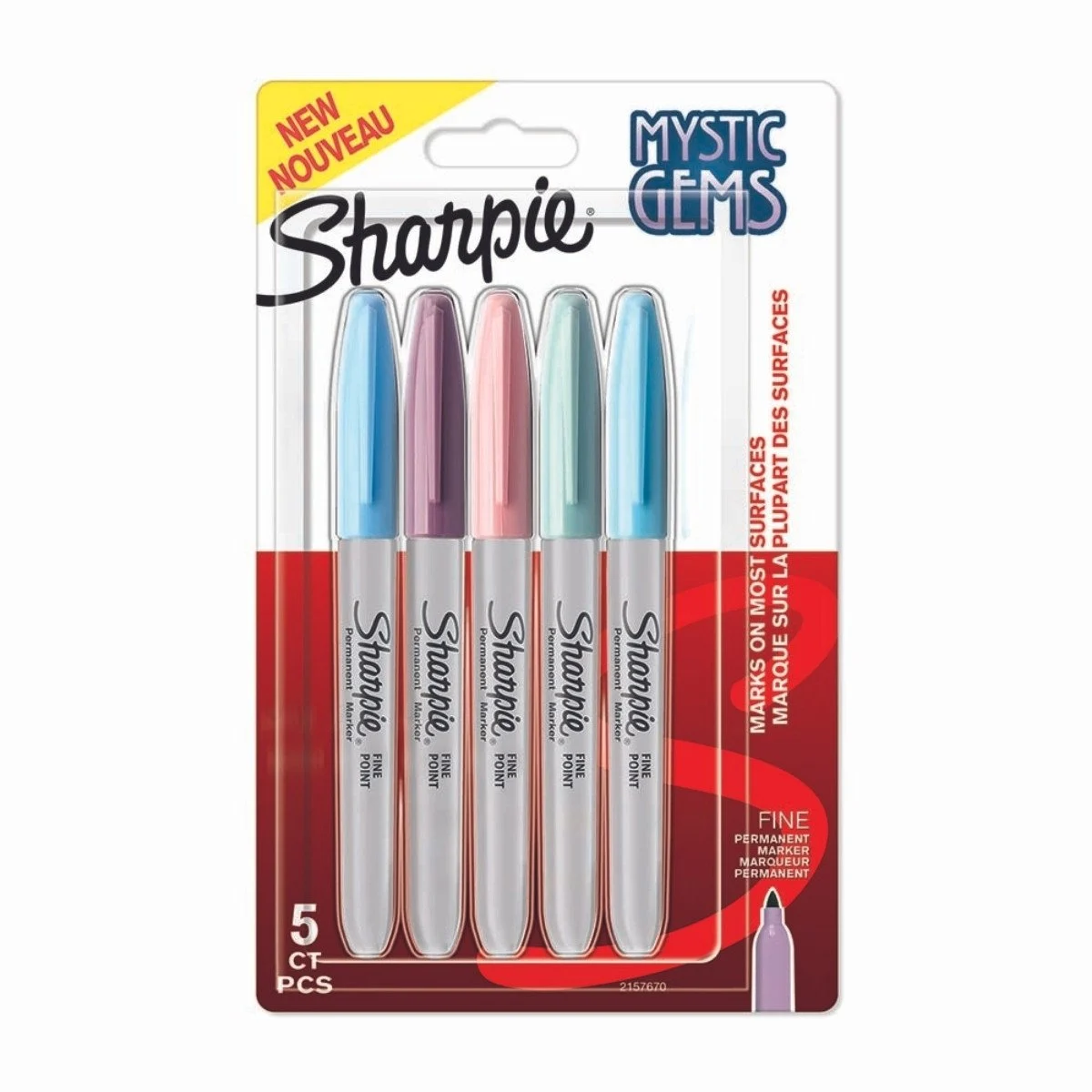 Sharpie Mystic Gems Fine 5'li Yuvarlak Uç Permanent Markör Set / 2162378