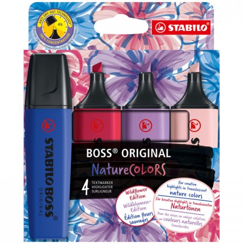 Stabilo Boss Nature Colors Wildflower Edition 4'lü Fosforlu Kalem Seti / EO70/4-1-103-5
