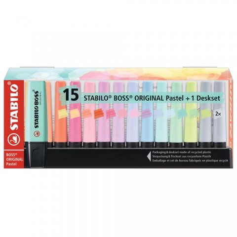 Stabilo Fosforlu Kalem Boss Orjinal Pastel 15li / 7015-02