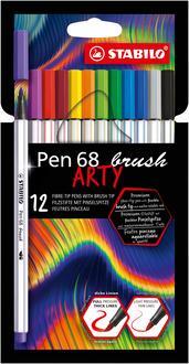Stabilo Pen 68 Brush Arty 12'li Fineliner / 568/12-21-20