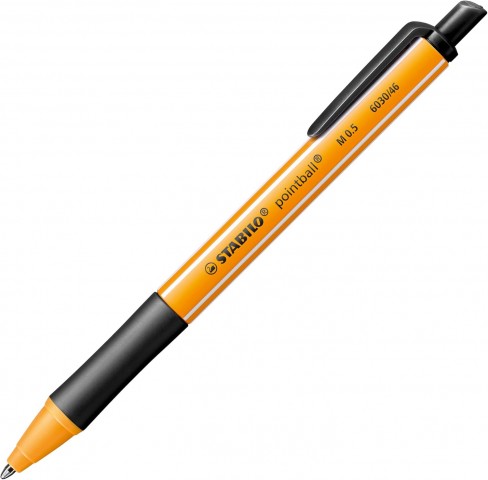 Stabilo Ponitball 0.5mm Basmalı Tükenmez Kalem Siyah 6030/46