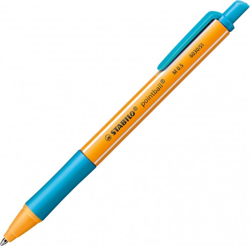 Stabilo Ponitball 0.5mm Basmalı Tükenmez Kalem Turkuaz 6030/51