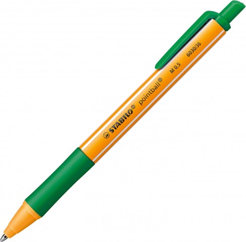 Stabilo Ponitball 0.5mm Basmalı Tükenmez Kalem Yeşil 6030/36
