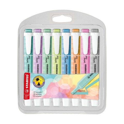 Stabilo Swing Cool 8'li Pastel Fosforlu İşaretleme Kalem Seti / 275/8-08-2