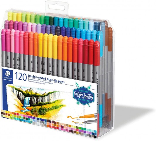 Staedtler Double Ended 120'li Çift Uçlu Fineliner Kalem Seti / TB120