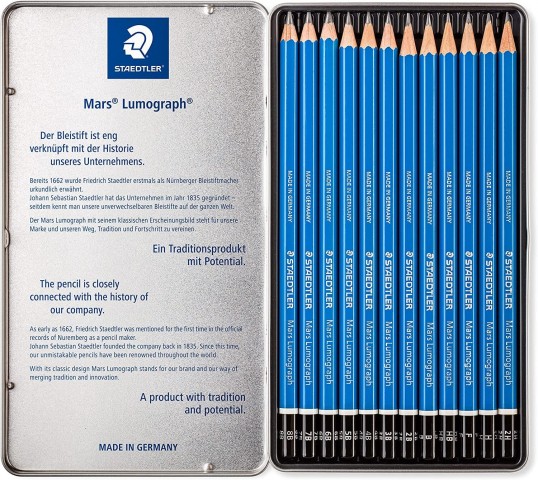 Staedtler Mars Lumograph 12'li Dereceli Kalem Seti (2H-8B) / 100 G12 S1