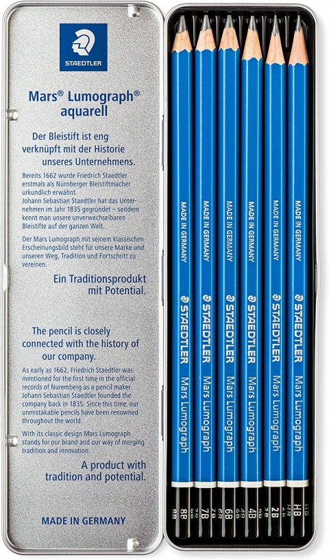 Staedtler Mars Lumograph 6'lı Dereceli Kalem Seti / 100 G6