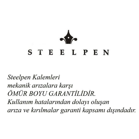 Steelpen "Aşkıma" Baskılı Tükenmez Kalem - Siyah