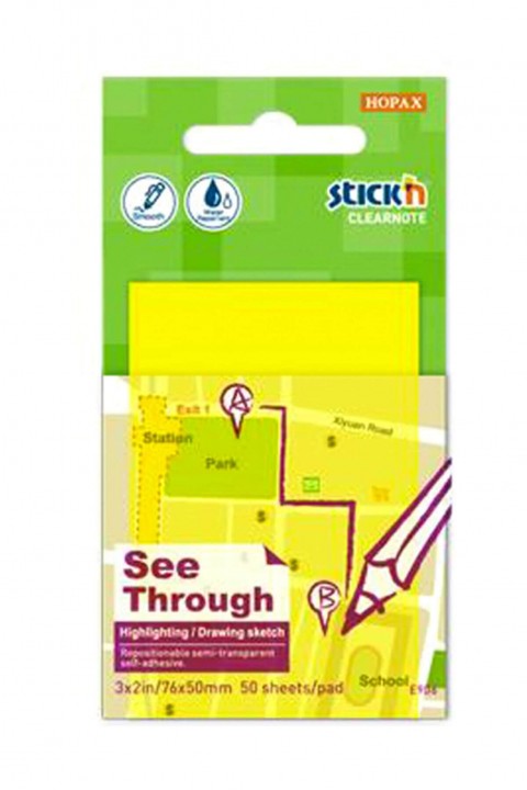 Stickn Notes 76x50mm Yapışkanlı Aydınger Not Kağıdı - Sarı / 21705