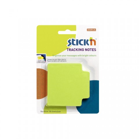 Stickn Tracking Notes Yapışkanlı Not Kağıtları Neon Yeşil / 21480