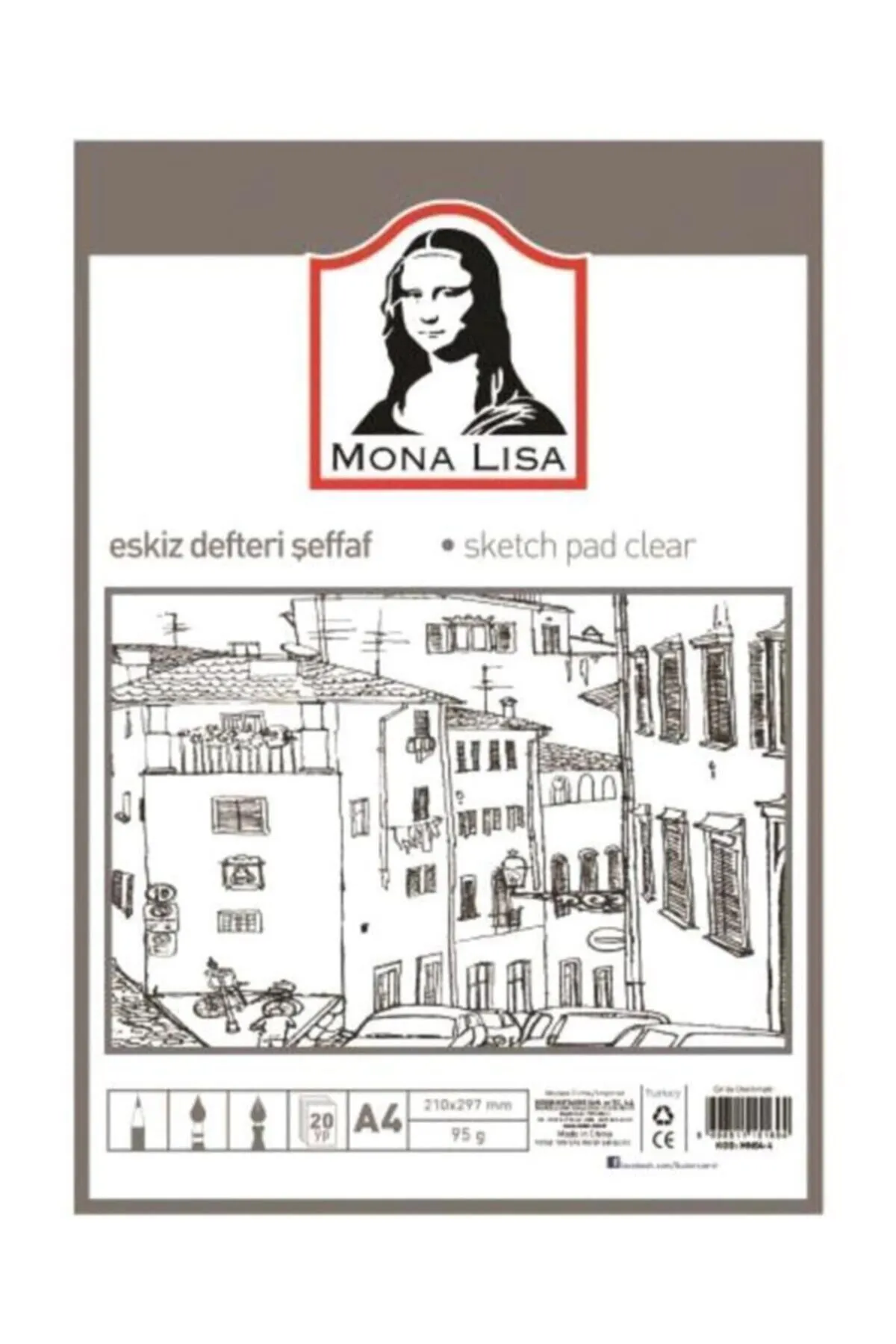 Südor Mona Lisa A4 95gr 20yp Eskiz Defteri / MN4-4
