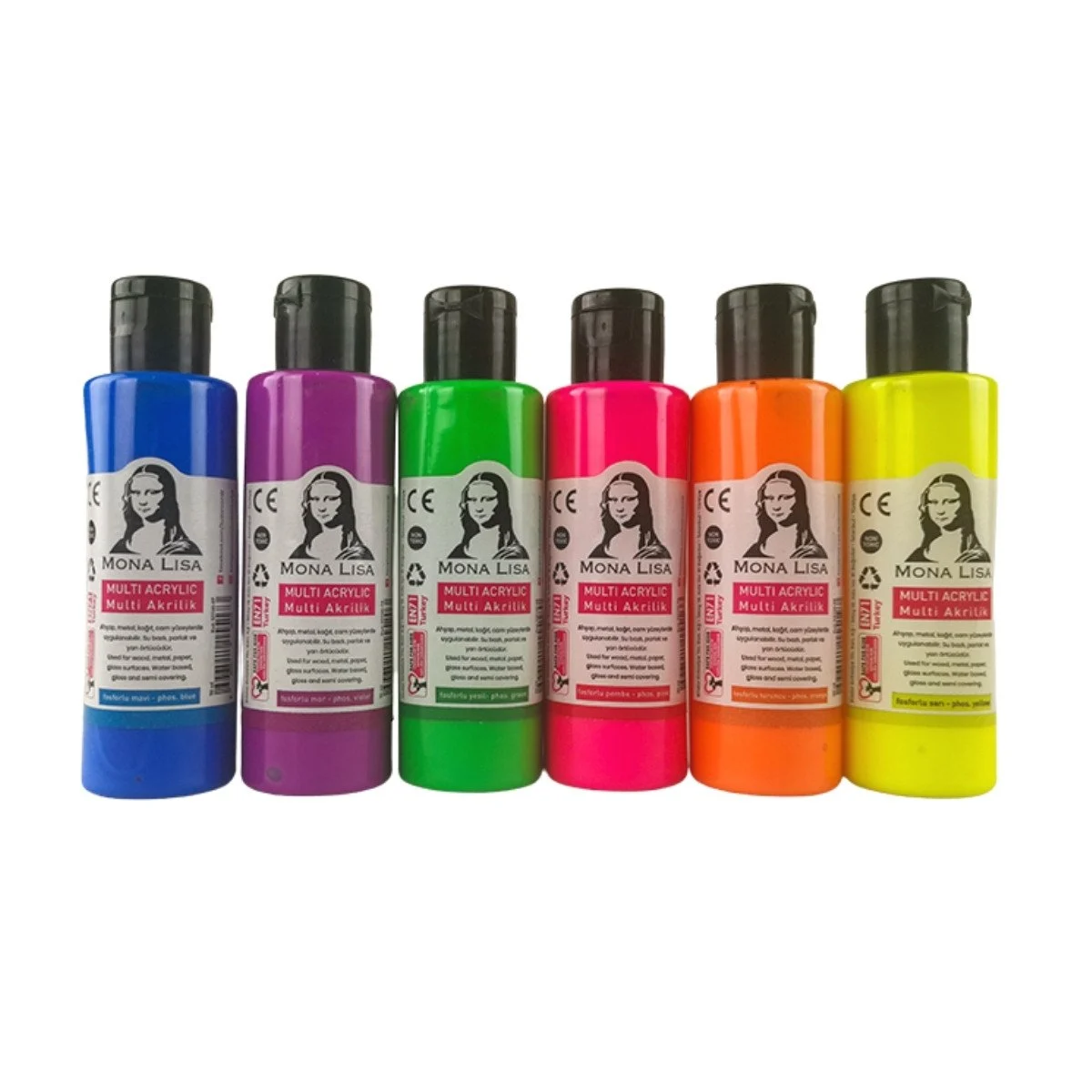Südor Monalisa Chalky Akrilik Boya 6x70 Ml Şişe Neon Renkler / Sd1006C