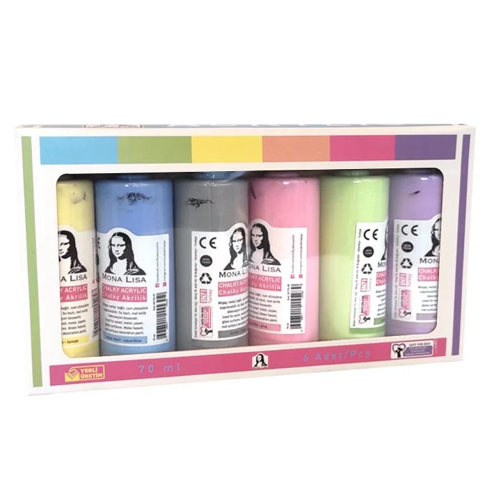 Südor Monalisa Chalky Akrilik Boya 6x70 Ml Şişe Pastel Renkler / Sd1006C