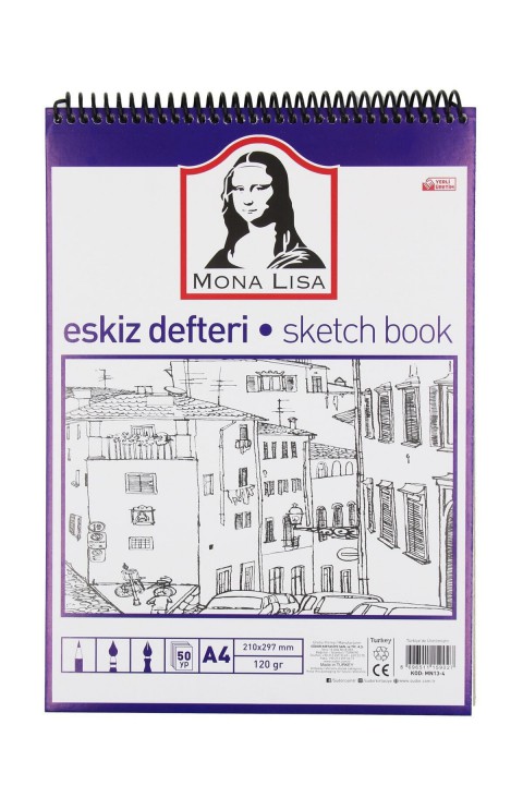 Südor Spiralli Eskiz Defteri (Sketch Book) A4 120 G 50 Yp / MN13-4
