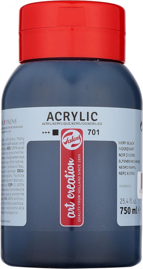 Talens Art Creation 750ml Akrilik Boya Ivory Black Talens Art Creation 750ml Akrilik Boya Ivory Black