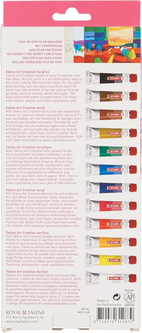 Talens Art Creation Acrylic Colour 12x12ml Akrilik Boya Seti / 9021712M Talens Art Creation Acrylic Colour 12x12ml Akrilik Boya Seti / 9021712M