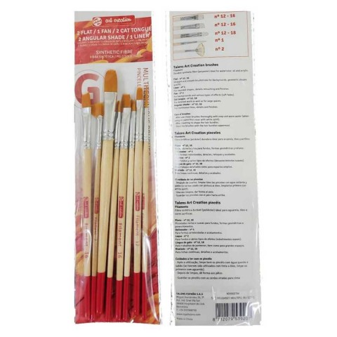 Talens Art Creation Multi Teknik Fırça Seti 8'li Set - G / RT9099007M