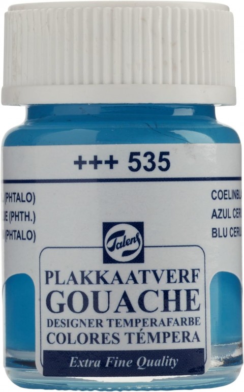 Talens Gouache Jar 16ml Guaj Boya Cer. Blue Phth. / 535