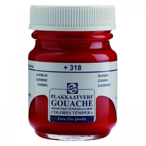 Talens Gouache Jar 50ml Guaj Boya Carmine / 318