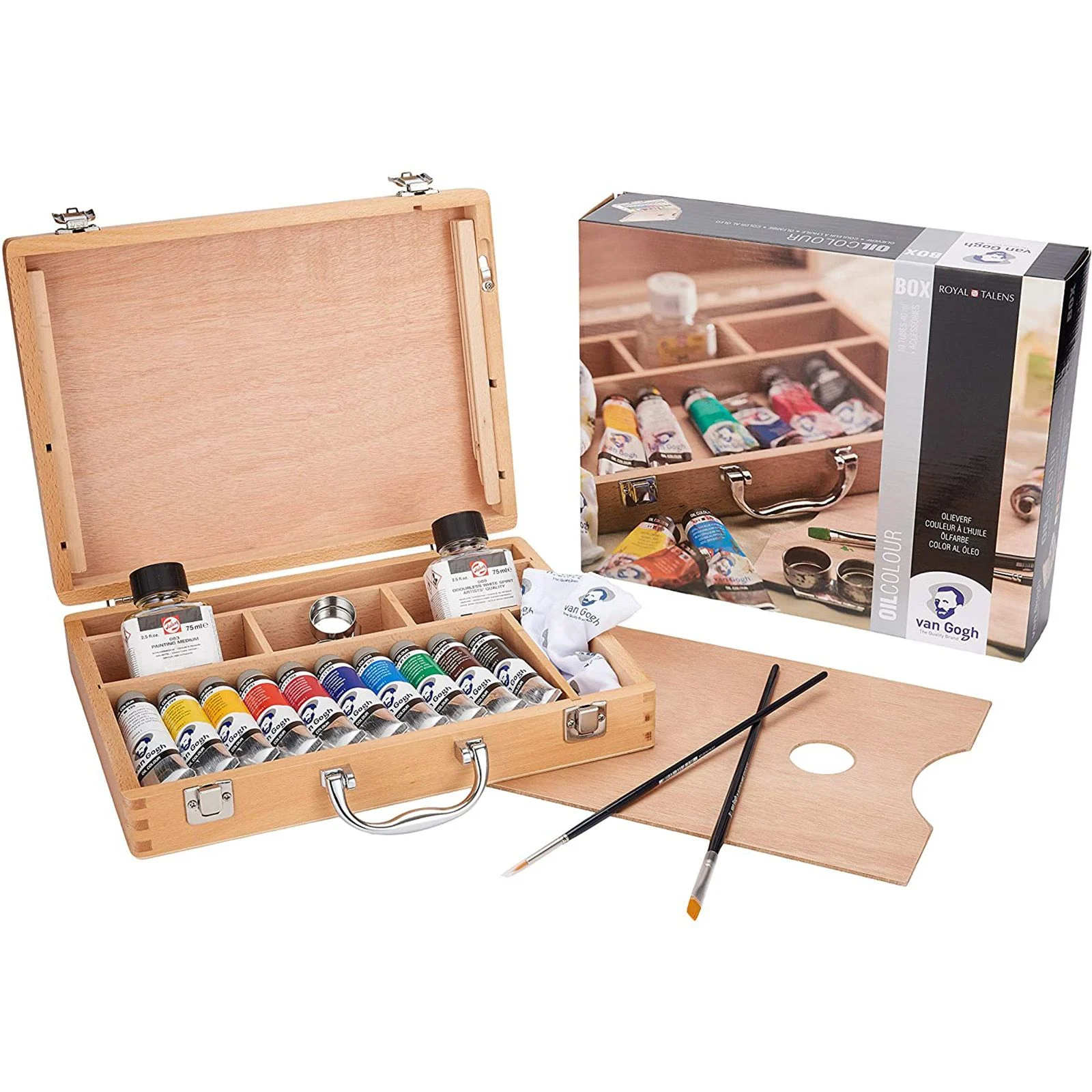 Talens Van Gogh Yağlı Boya Seti Ahşap Kutu Oil Colour Basic Box / RT02840510