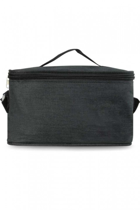 Termoslu Beslenme & Piknik Çantası Siyah | Tek Kişilik İzoleli Lunch Bag 12x24x13 cm
