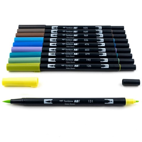 Tombow ABT Dual Brush Pen Grafik Kalemi 10'lu Set - Landscape