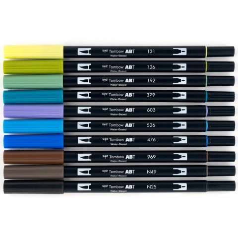 Tombow ABT Dual Brush Pen Grafik Kalemi 10'lu Set - Landscape