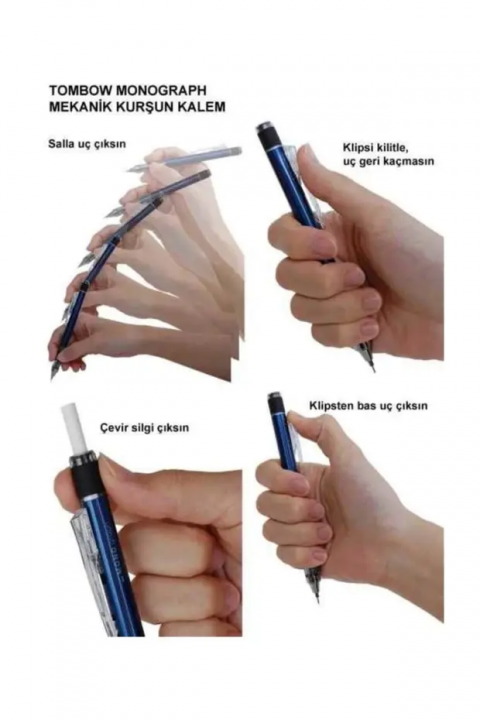Tombow Mono Graph 0.7mm Mekanik Kurşun Kalem MAVİ / MG 41R7