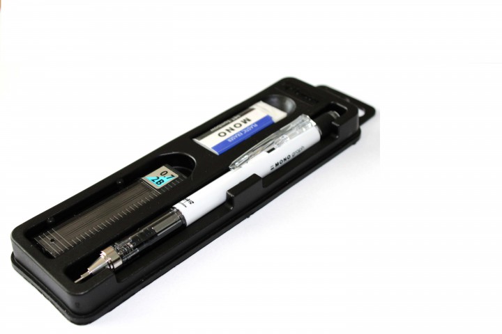 Tombow Mono Graph 0.7mm Versatil Kalem + Uç + Silgi Set - Beyaz