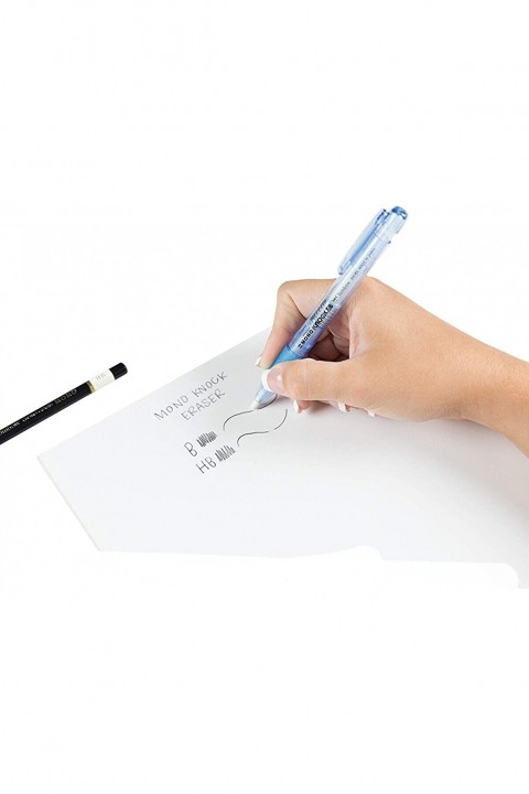 Tombow Mono Knock 3.8mm Kalem Silgi Şeffaf Mavi