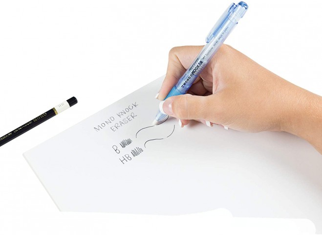 Tombow MONO Knock 3.8mm Kalem Silgi Şeffaf Mavi