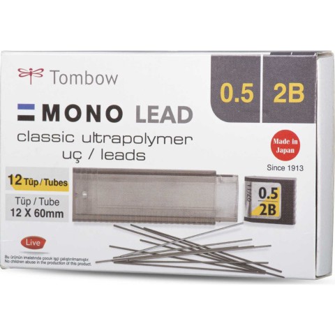 Tombow Mono Lead 0.5mm 2B Min (Uç) 12'li Kutu