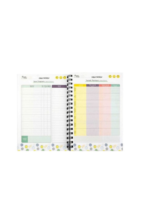 UMUR Planlayıcı defter Sticer Aylık Haftalık Yıllık Sert Kapak Sipiralli 100 yaprak 17x24 cm / B-30