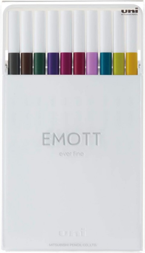 Uniball Emott 0.4mm 10'lu Akrilik Uçlu Çizim Kalem Seti / PEM-SY-10C-No:3