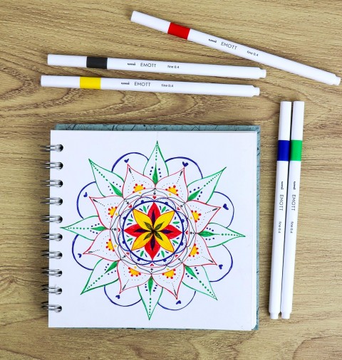 Uniball Emott 0.4mm 5'li Akrilik Uçlu Çizim Kalem Seti - Retro Renk / PEM-SY-5C-No:8