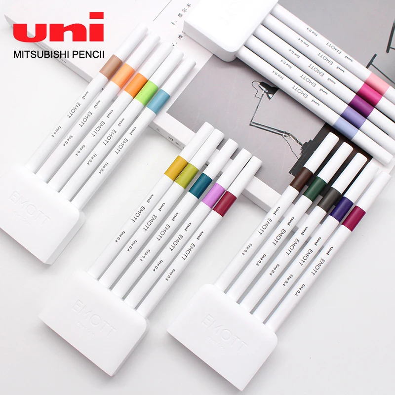 Uniball Emott 0.4mm 5'li Akrilik Uçlu Çizim Kalem Seti - Sıcak Renkler / PEM-SY-5C-No:2