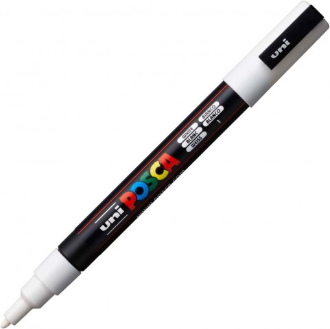Uniball Posca 0.9-1.3mm Poster Markörü Beyaz / PC3M
