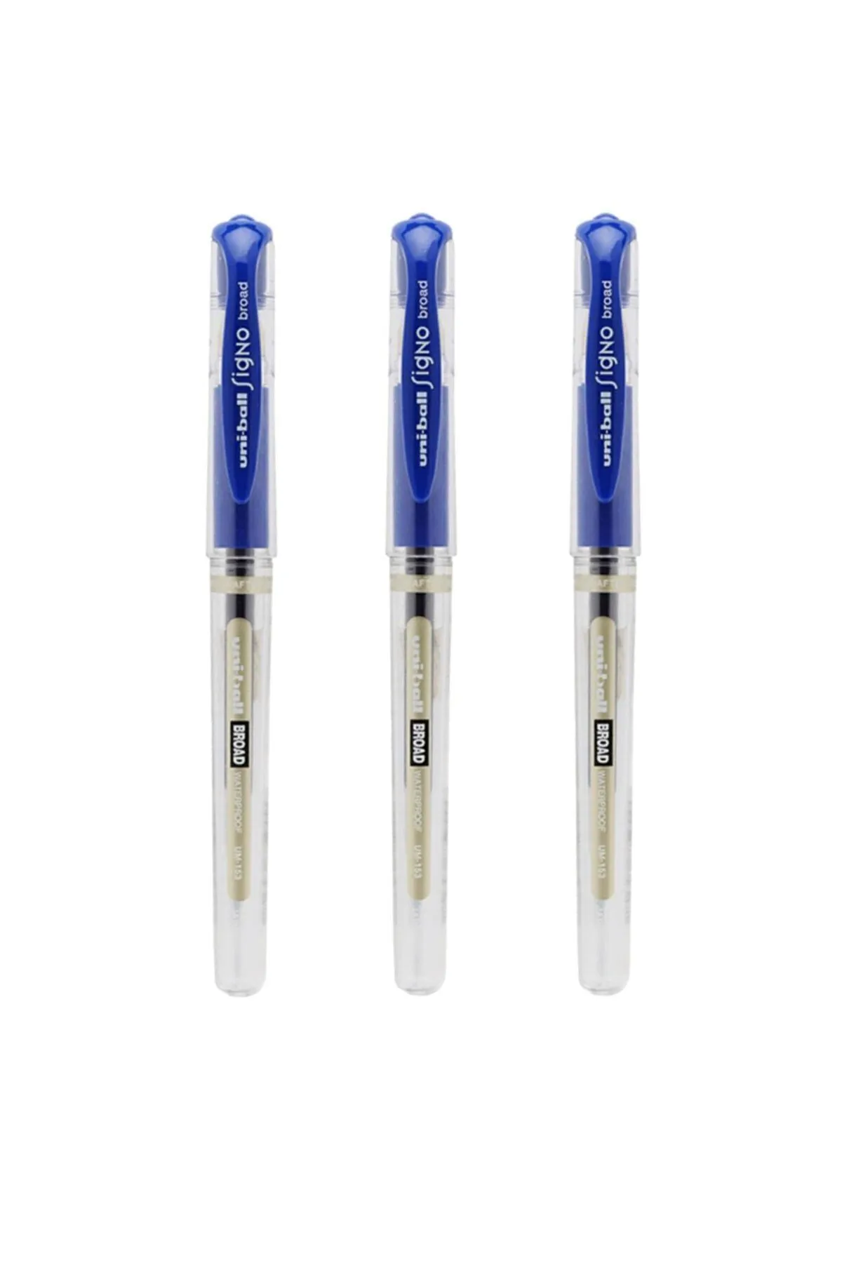 Uniball UM-153 Signo Broad 1.0 Mm İmza Kalemi Mavi - 3 ADET