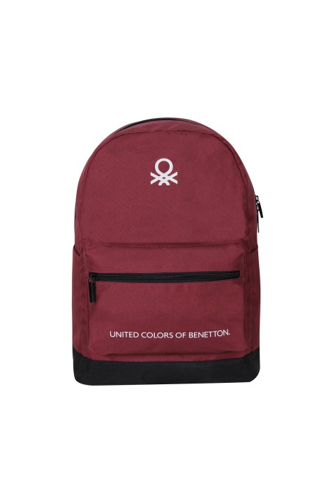 United Colors of Benetton 2021 Yeni Sezon Casual Sırt Çantası Bordo 70413