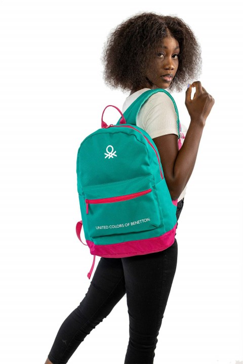 United Colors of Benetton 2021 Yeni Sezon Casual Sırt Çantası Turkuaz 70409