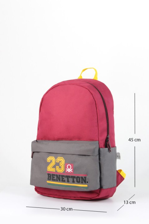 United Colors of Benetton 23 Numara Okul Çantası Kırmızı / 76014
