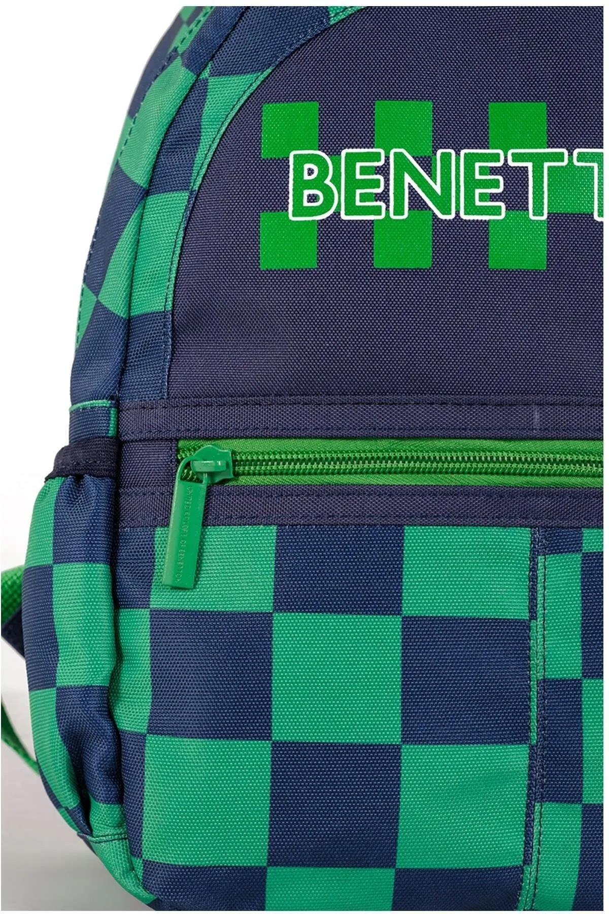 United Colors of Benetton Anaokulu Sırt Çantası Kareli Yeşil / 03771