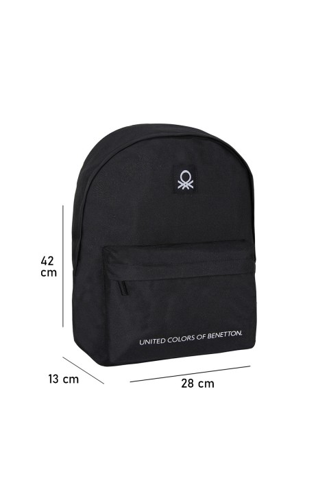 United Colors of Benetton Basic Tek Bölmeli Sırt Çantası Siyah /  70685