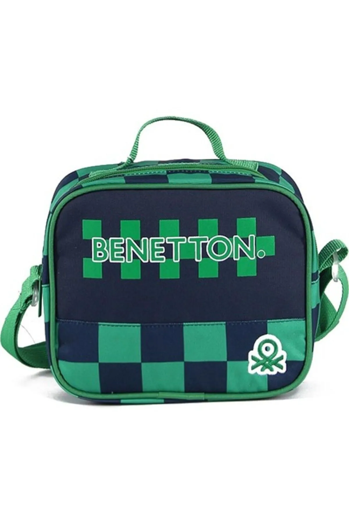 United Colors Of Benetton Beslenme Çantası Kareli Yeşil / 03775