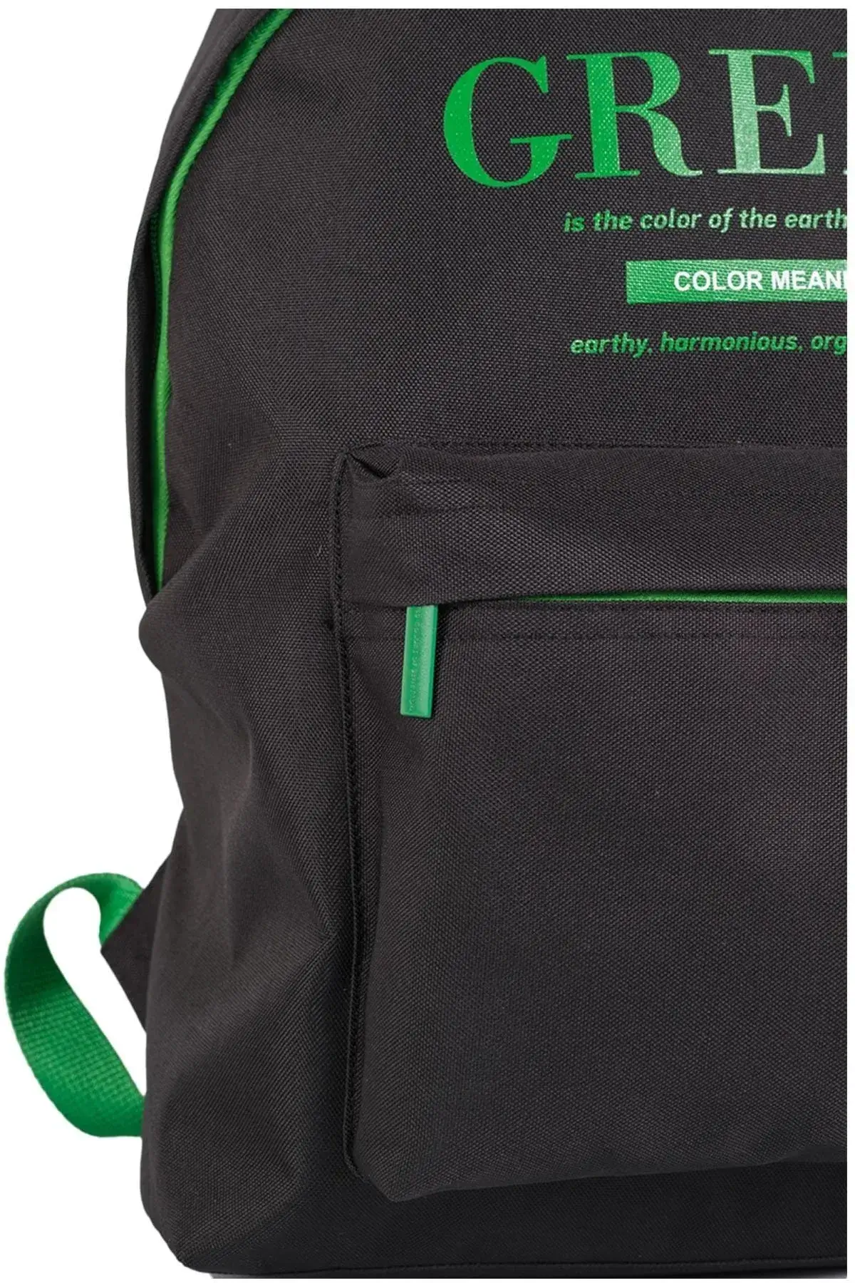 United Colors of Benetton "Green" Okul Sırt Çantası Siyah / 03805