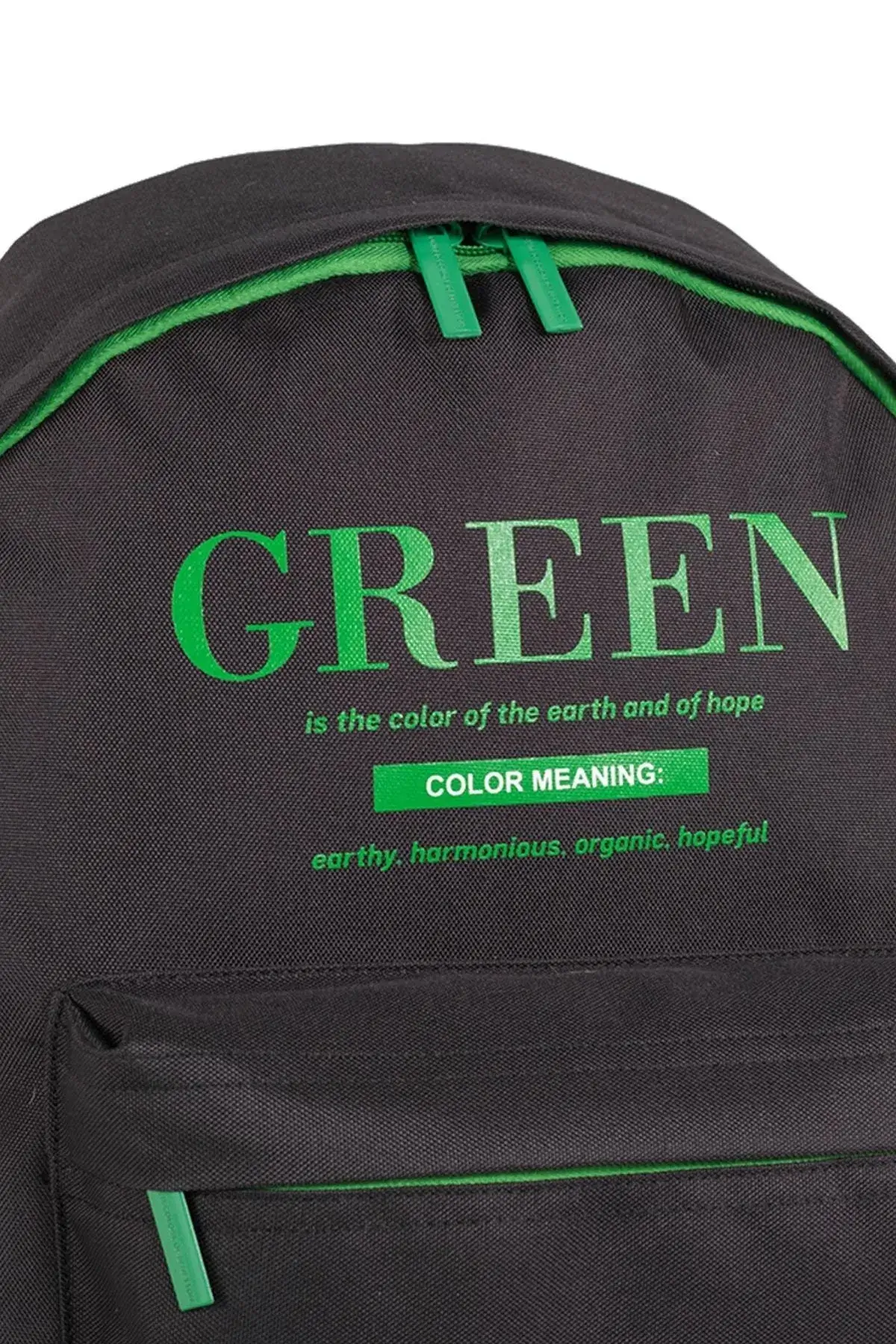 United Colors of Benetton "Green" Okul Sırt Çantası Siyah / 03805