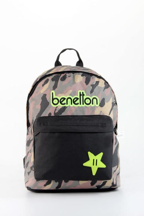 United Colors of Benetton Kamuflaj Okul Çantası Hâki / 76064